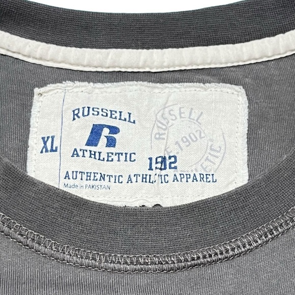 Auburn University Tigers Grey Russell Athletic 100% Cotton T-shirt Size XL - Picture 6 of 8